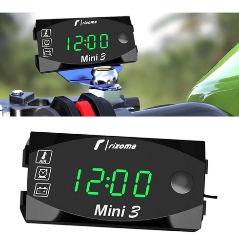 Reloj Digital Electrónico De La Motocicleta Verde