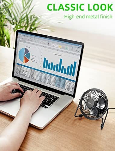 Ventilador De Escritorio Xasla Pequeño Usb De 4 Pulgadas, Mi
