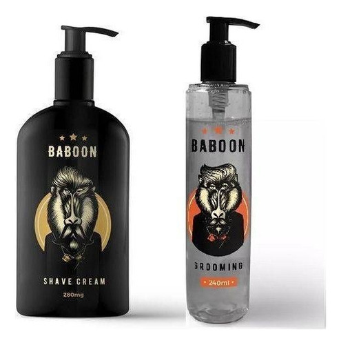 Kit Dupla Baboon - 1x Shave Cream + 1x Grooming - Baboon