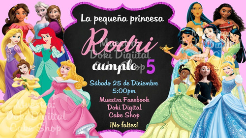 Invitación Video De Princesas Disney