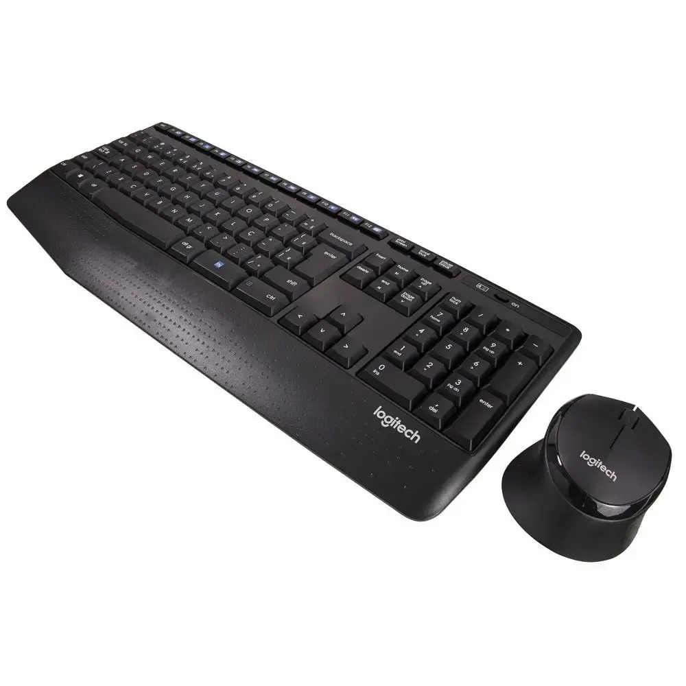 Mk345 Confort Logitech Teclado E Mouse Usb Preto Sem Fio Preto