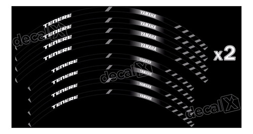 Kit Adesivo Friso Refletivo Roda Moto Yamaha Tenere 250 Fr54