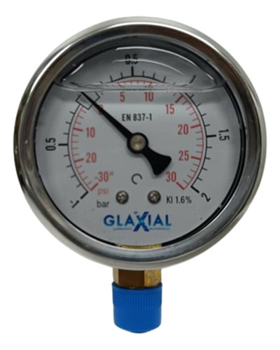 Reloj De Glicerina Para Presion De Vacio Escala 30-30psi 1/4