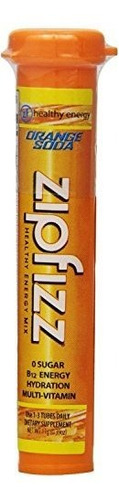 Zipfizz Healthy Energy Drink Mix, Orange Soda, 30-recuento.