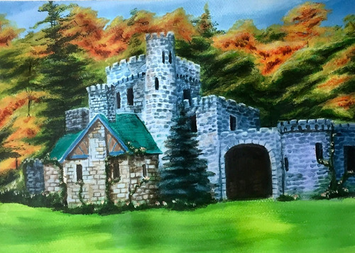 Castillo, Obra De Arte, Cuadro Pintura Oleo Acrílico