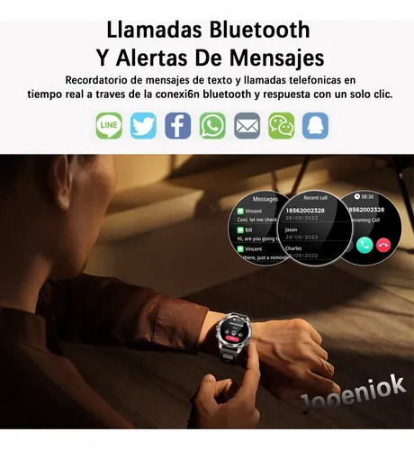 Reloj Inteligente Hombre Deportivo Impermeable 1.46'' Smartw