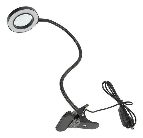 Lupa Led Con 3 Cables Usb Tipo Cuello De Cisne Ajustables
