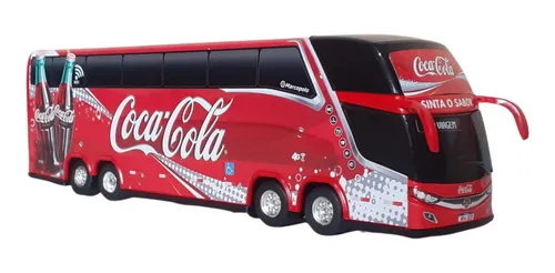 Kit 2 Brinquedo Miniatura Ônibus Coca Cola e Pepsi Coleções