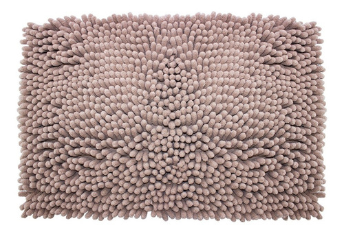 Tapete De Baño Shaggy Coral 50x80 Cm ! Color Marrón
