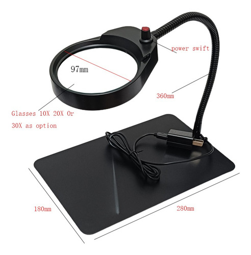 Lupa Usb De 30 Aumentos, Lámpara Led, Lupas, Loupa