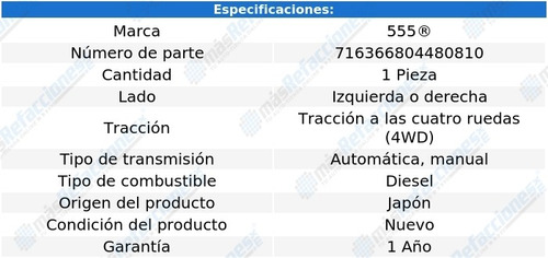 Varilla Lateral Izquierda O Derecha 720 L4 2.5l 1983-1986
