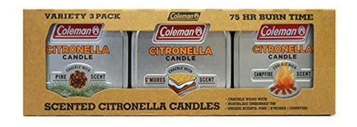 Coleman Vela Perfumada De Citronela, Paquete De 3, S'mores,