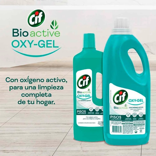 Limpiador Líquido Oxy- Gel Bio Acitve Oxigeno Activo Cif 2lt