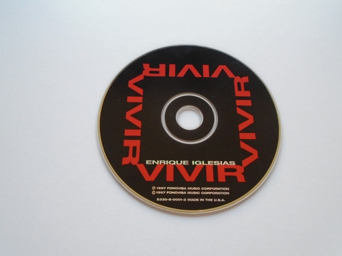 Enrique Iglesias - Vivir Cd 1997 Fonovisa Made In Usa