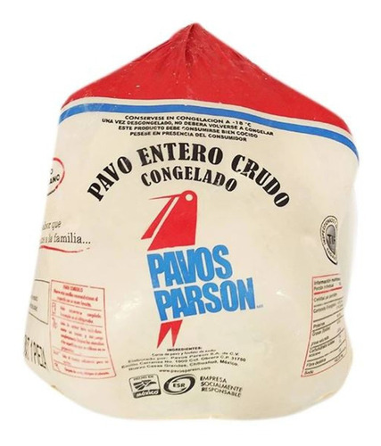 Pavo Entero Crudo Marca Parson De 8 A 10 Kg