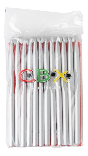 Agujas Crochet De Aluminio - Marca Cbx N° 5 X 12 Unidades