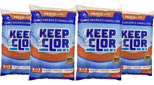 Kit Com 4 Keepclor Dicl 40% Pratic Line Saco 1kg