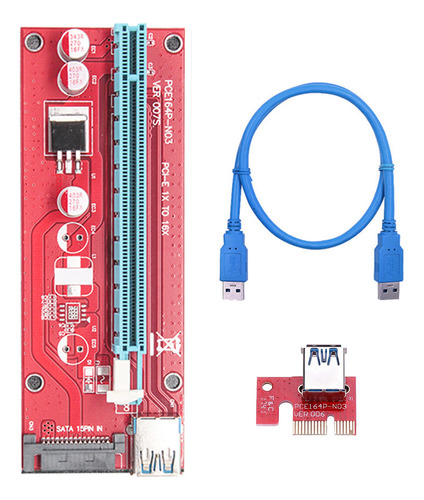 Tarjeta Adaptadora Pci E Express Ver007s Pcie 1x A 16x Usb3.