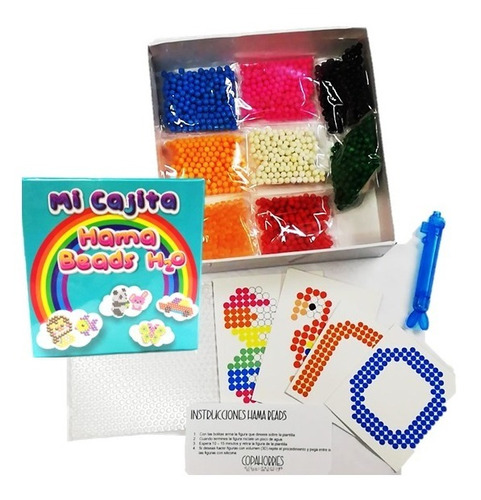 1 Estuche Mi Cajita Hama Aqua Beads Juego Perlas Magicas 