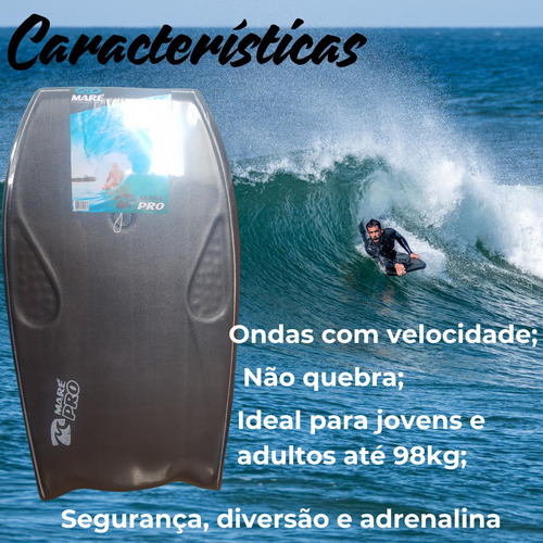 Prancha Bodyboard Pró Maré- C/ Leash Braço All Stick