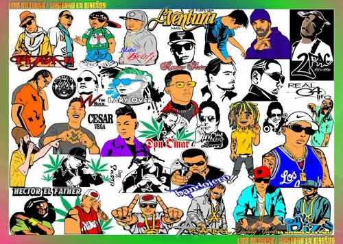 comprar Colección De Vectores De Full Reguetoneros \u002Feditables 