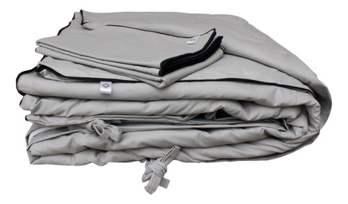 Edredon Duvet Inhome Grey&black Collection Matri-queen Gris