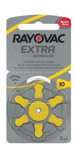 Pila Audifono Tamaño 10 Rayovac Extra Advanced Blister 6 Uni