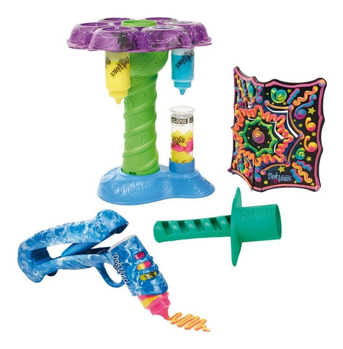 Kit Máquina Mezclador De Colores Doh Vinci Playdoh 4 Tubos
