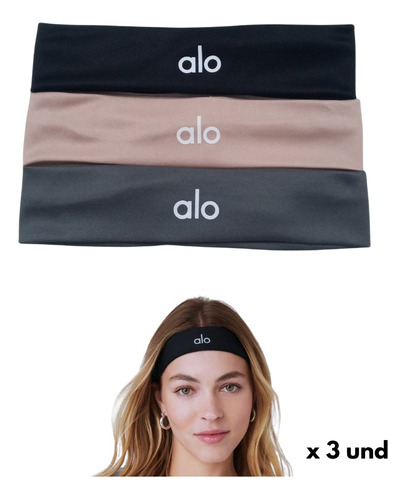 Bandanas Alo Hair Band De Moda - Pack De 3 Und