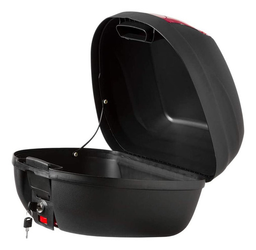Baú 35 Litros Bauleto Top Moto Com Base Smart Box 4 Pro Tork Preto