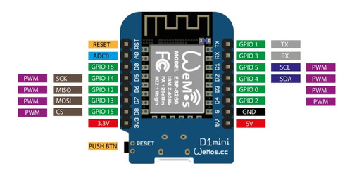 Imagen 4 de 5 de 5 Piezas Wemos D1 Mini Esp8266 Nodemcu 4m Bytes Lua Wifi