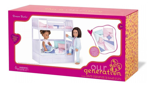 Imagen 4 de 6 de Our Generation Cama Marineras Para Muñecas C/ Accesorios Edu