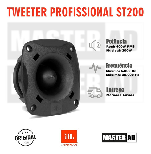 Kit Driver D250trio + Cone Hl11-25 + Tweeter St200 Jbl