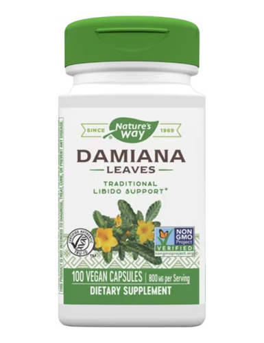 Damiana 400 Mg 100 Veg Caps De Natures Way