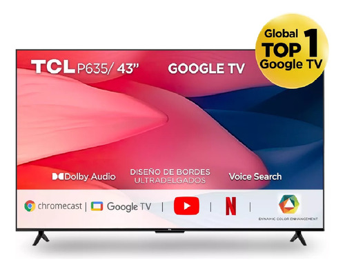 Televisor Tcl 43  Hdr Smart Tv 4 K Google Tv 110v