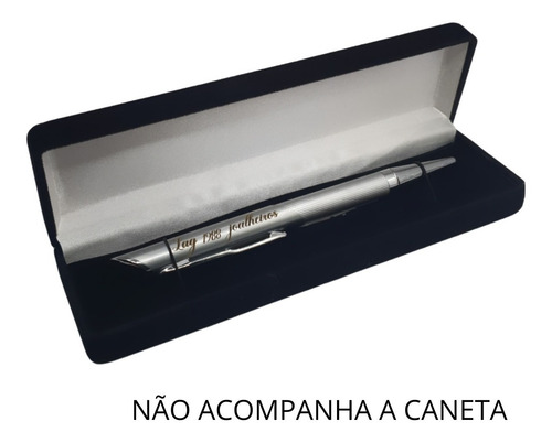 Estojo De Veludo Para Caneta Preto