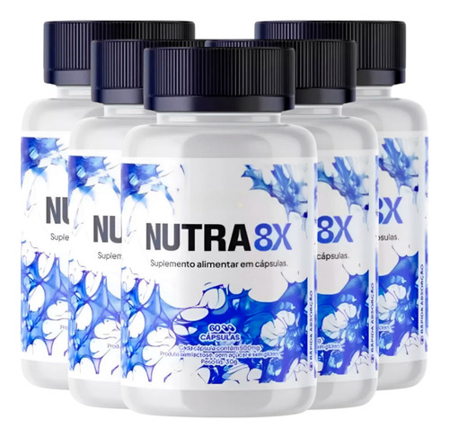 5 Potes De Nutra 8x 300 Cáps - Promoção Por Tempo Limitado!!