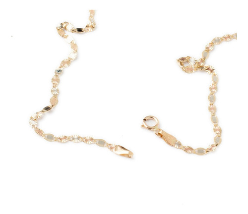 Cadena Valentina Estrella Tritono 2.5mm Oro Solido 10k 40cm Color Dorado