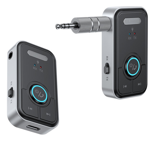 El Adaptador Bluetooth 5.3 Transmite Y Recibe Aux 3.5 2 En 1