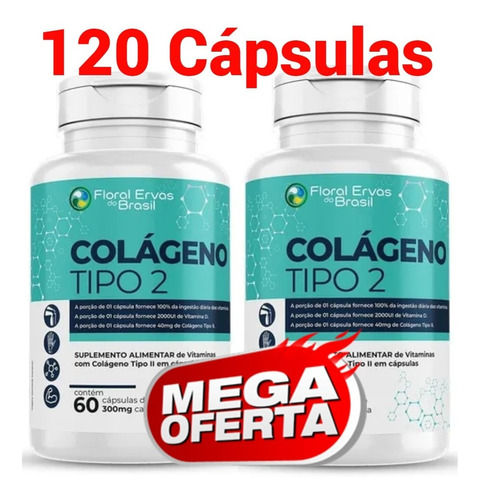 Imagen 1 de 2 de Colágeno Tipo 2 + Vitamina C-120 Cápsulas Promo Envio Gratis