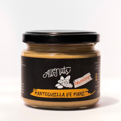 Mantequilla Maní O Maní Crunchy 200grs 100% Natural, Allnuts