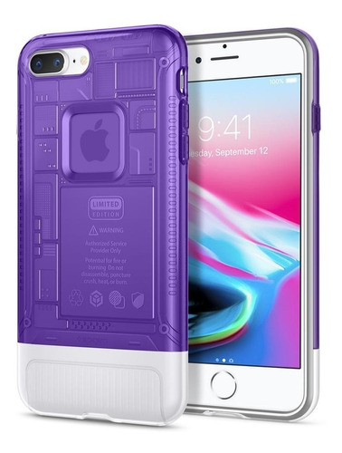 Funda Spigen Uso Rudo Classic Para iPhone 7 Plus | 8 Plus Color Grape Classic C1