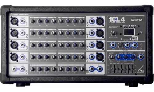 Consola Amplificada Back Stage Mezcladora 10 Canales 10l4usb