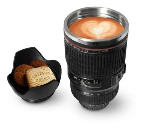 comprar Taza Lente Térmica Camara Mug Fotográfico Inoxidable
