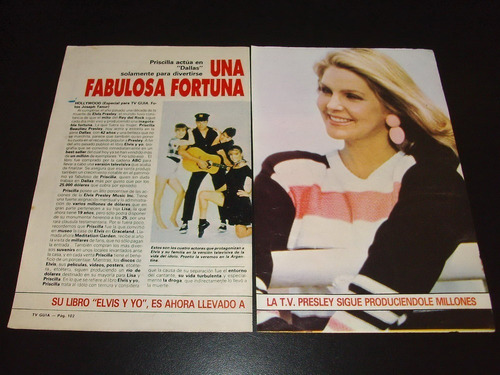 (z034) Priscilla Presley * Recortes Revistas Clippings 1988
