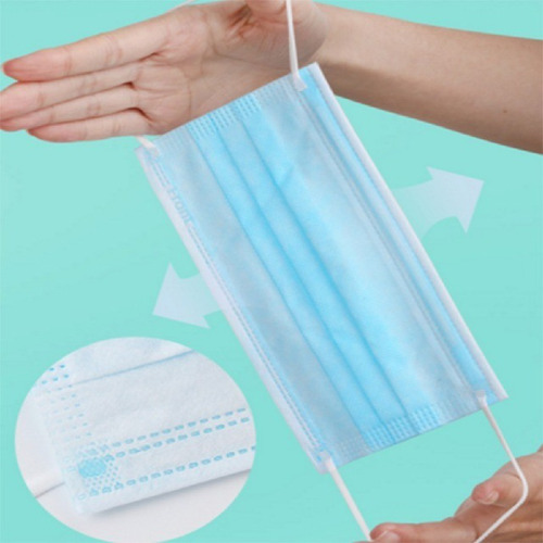 Imagen 2 de 10 de Mascarilla Quirúrgica Importada 3 Capas Con Clip Nasal 50uds