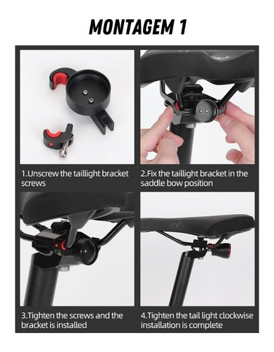 Imagem 5 de 7 de Luz Traseira Premium Inteligente Q5 Rockbros ( Bike )