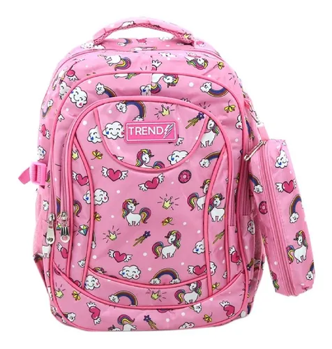 Mochila Niña Colegio Infantil Brillos Estampada Reforzada