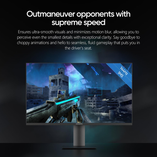 Arzopa 32 4k Uhd (3840x2160) Monitor De Juego 144hz Ips, De