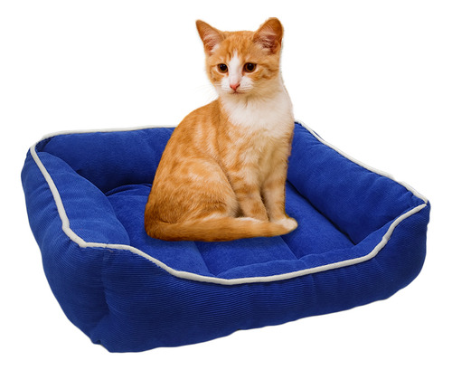 Cama Moisés Mascotas Cachorros Calentita Suave Antiestres Color Azul